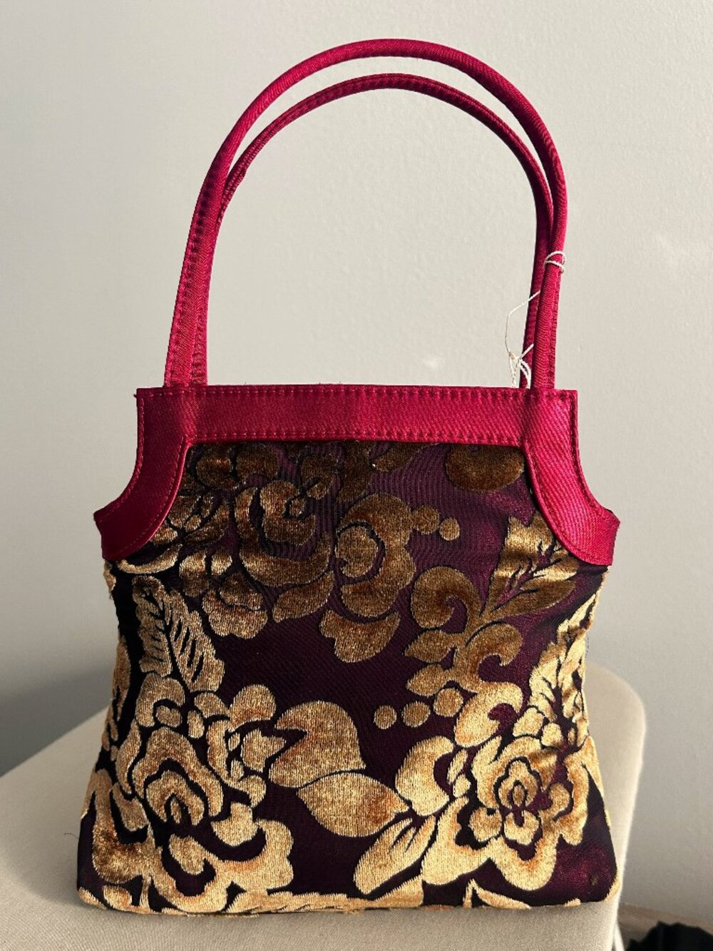 Victoria Secret Floral Velvet Mini Handle Bag